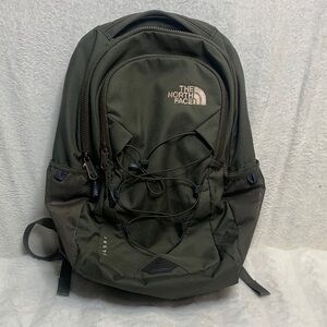 The North Face Olive Green Backpack with Front Bungee